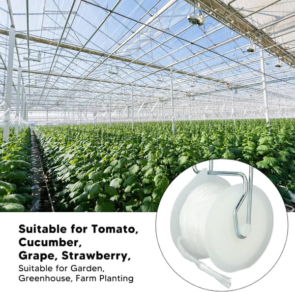 6-pack tomatsupporthakar, klätterväxthakar för klätterväxter, vinodlingsstöd, tomatrullhakset med 15 m