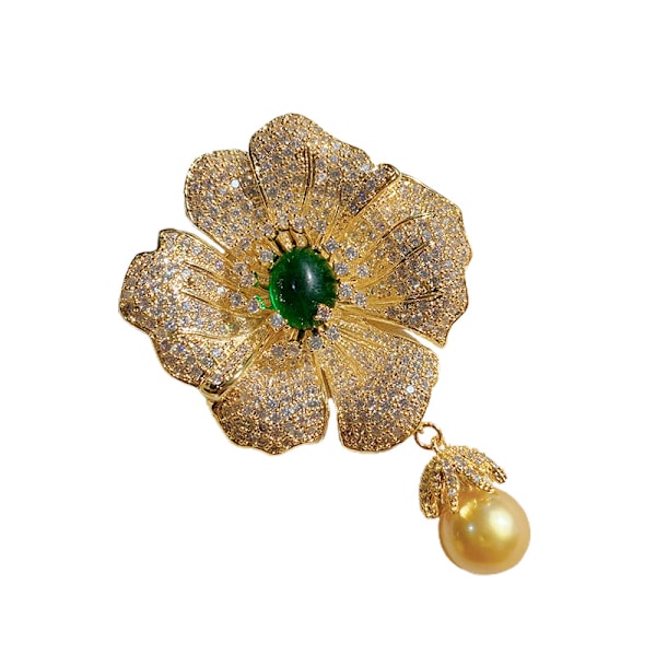 Chrysoprase Corsage Brosche