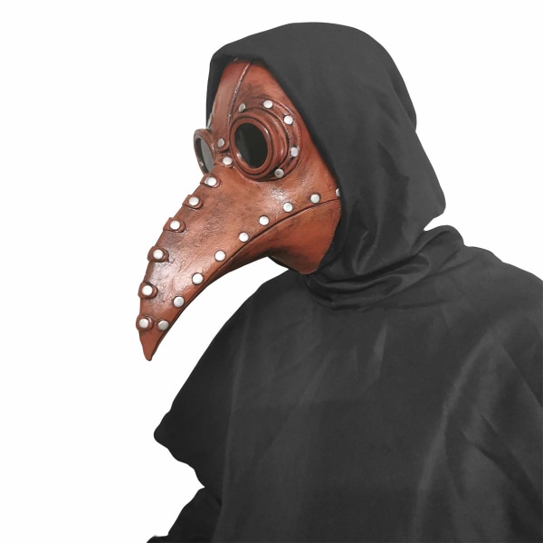 kupari rutto lääkäri lintu naamio pitkä nenä nokka cosplay steampunk Halloween puku rekvisiitta lateksi materiaali