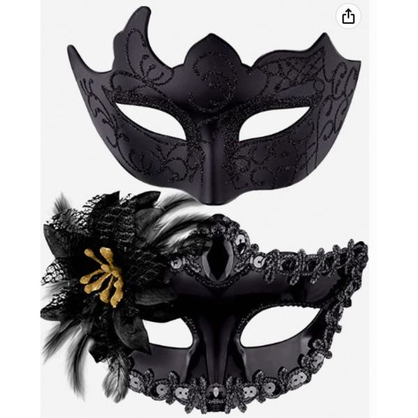 Par Venetian Maske for Par - Kvinne Lace Venetian Maske for Kvinne Mann Maskerade Fest