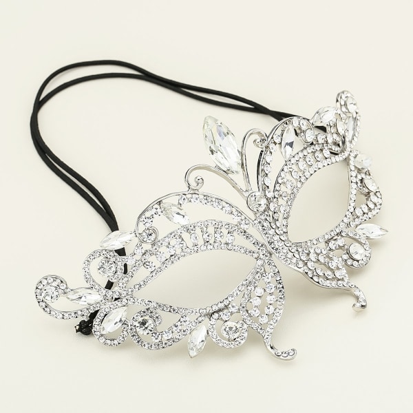 Brude Rhinestone Masquerade Blindfold Bold Halloween Fest