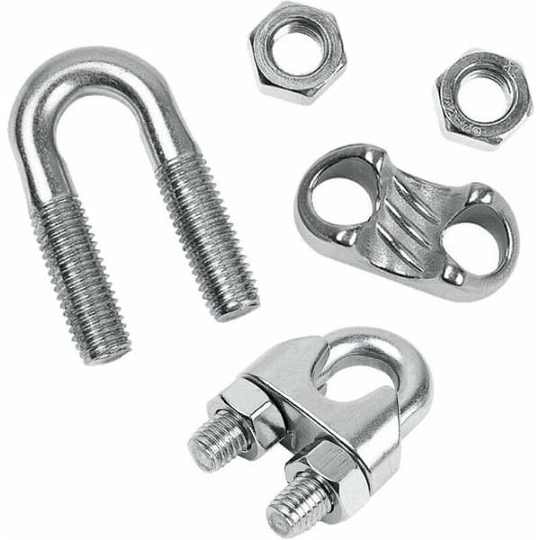 20 stk. M3 rustfri ståltænger Rustfri kabel kabelhængsel rustfri stålkabel kabelklemme i rustfrit stål til metalkabel stålkabel stål