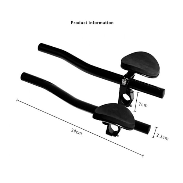 Aerodynamisk cykelstyr, justerbart triathlonstyr til håndvåben TT styr til Time Time cykelcykling Aerobars tilpasset til mountainbike