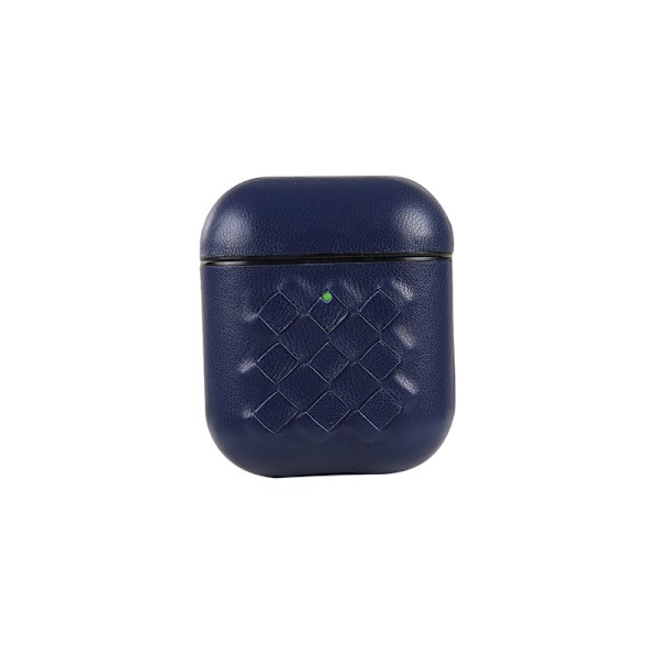 AirPods läder flätad trådlös hörlursfodral är lämplig för Apple mobiltelefon anti-fall Bluetooth headset andra generationens läderfodral