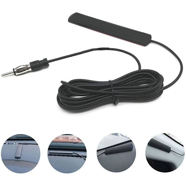 2 stk Universal Bil FM Radio Antenne Patch Antenne Vindusmontering 5M Kabel
