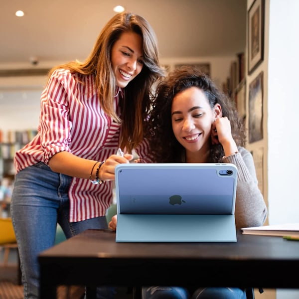 Etui til iPad 10. generasjon, 2022 iPad 10.9 modell, mykt TPU-etui til iPad 10, deksel med Apple Pencil-holder, gjennomsiktig bakside, automatisk vekk/søv