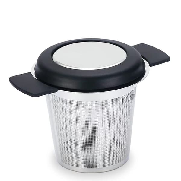Rustfrit stål te-infuser mesh si, te og kaffe infuser fint mesh si med stor kapacitet og perfekt størrelse dobbelthåndtag til Ha