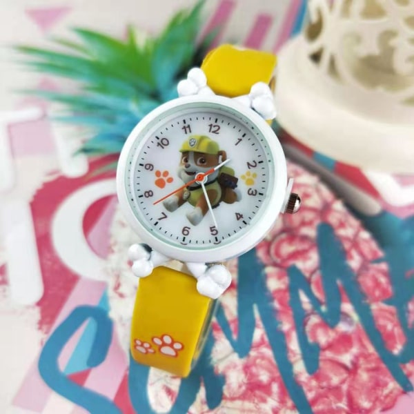 1-osainen watch(keltainen), vedenpitävä lasten rannekello Quart