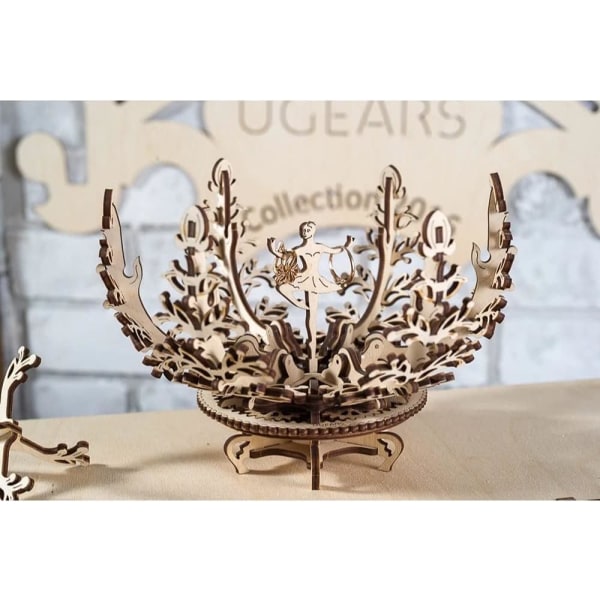 Blomster Mekanisk 3D-puslespil Hjerne-teaser, Mekanisk Modelbyggekit til Børn og Voksne