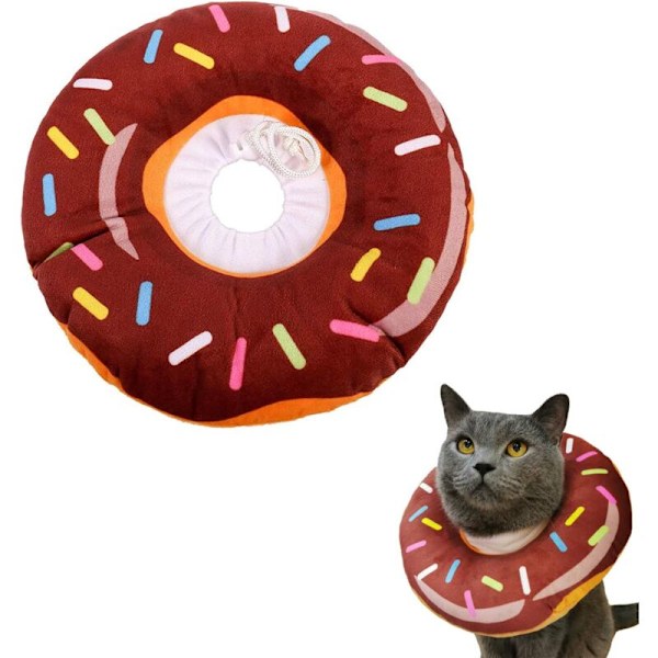 Mjuk återhämtningskrage för katter Chatt skyddskrage Katt Skyddande skyddskrage Justerbar för antikroppar för husdjur hundar hundar kattungar, m