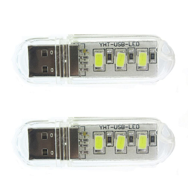 USB-læselampe, mini bærbar LED-nattelys, nøglering-læselampe, egnet til udendørs drevet campinglys