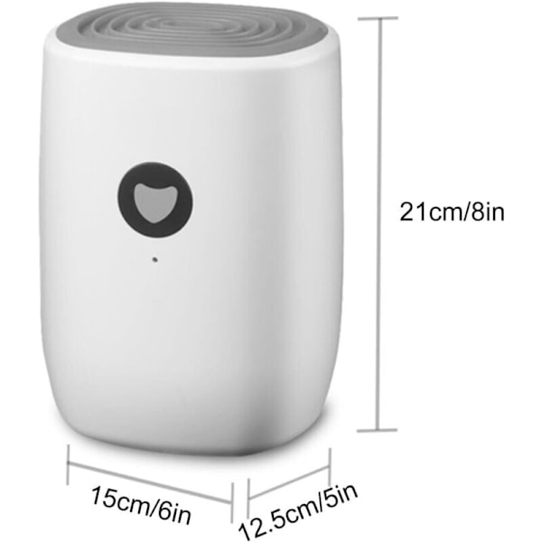 Liten, bærbar luftavfukter med 800 ml vanntank, husholdningsavfukter for soverom, rom, bad, bobil, skap, med automatisk avstenging (Gul)