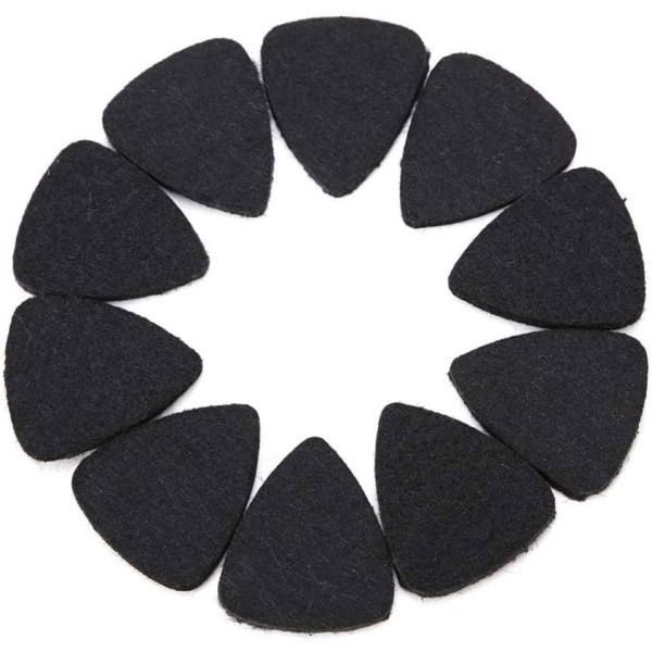 Black - 10 Guitar Picks, Music Picks Ukulele Guitar Picks Wool Picks 3mm Picks Instrument Accessories