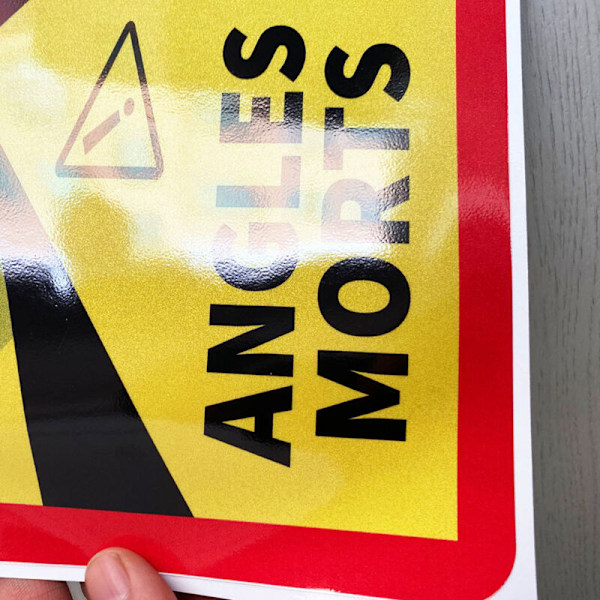 2 kpl Magneettisia RV Kuolleen Kulman Tarroja, UV-kestäviä Varoitustarroja Matkailuautoon Pakettiautoon Kuorma-autoon Bussiin (Kuorma-autot)