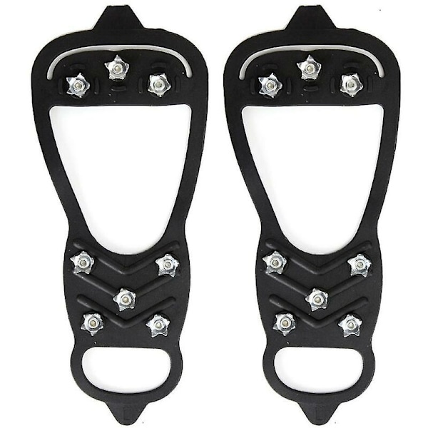 L (størrelse 41-45) 2 stk. Issko Pigge Skridsikre Snegreb Støvle Sko Anti Slip Over Træknopper Spikes Flupors