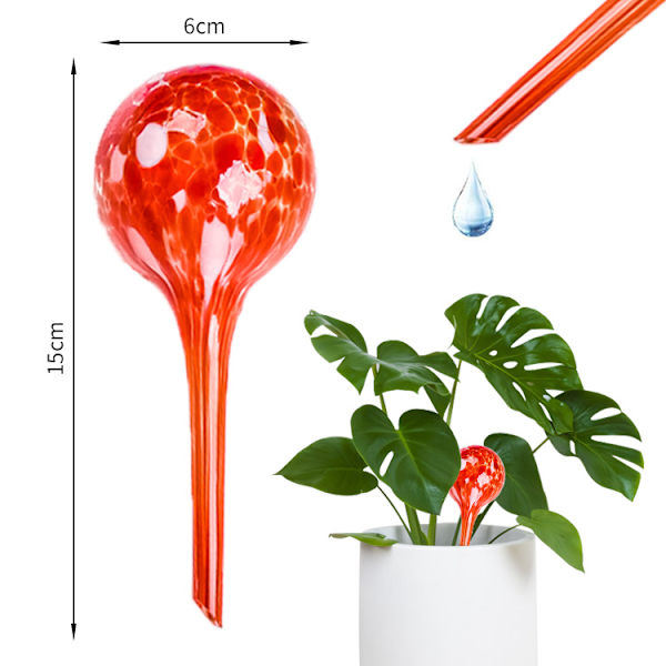 Vattenglober Set om 2, Växter och Blommor Vatten Dispenser, Kontorsverktyg, Ø 6 cm, Lila