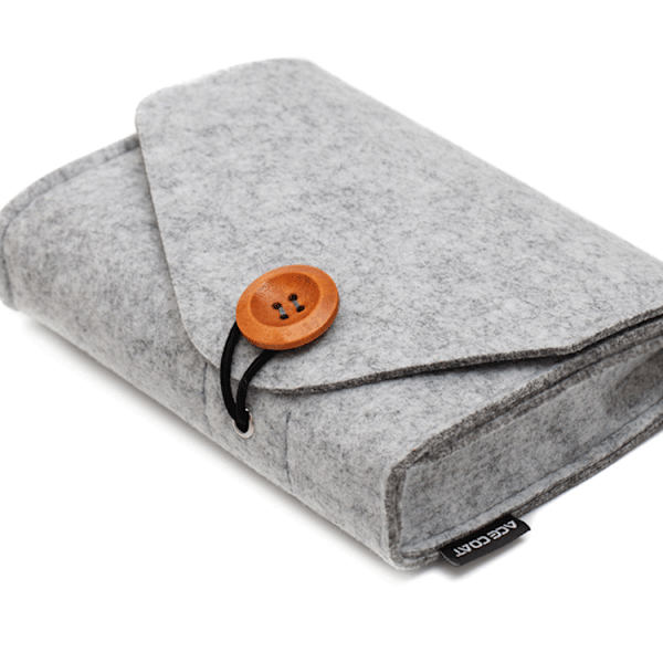 Bærbar filtpose oppbevaringsveske for mus, mobiltelefon, kabler, bærbar harddisk, powerbank osv.