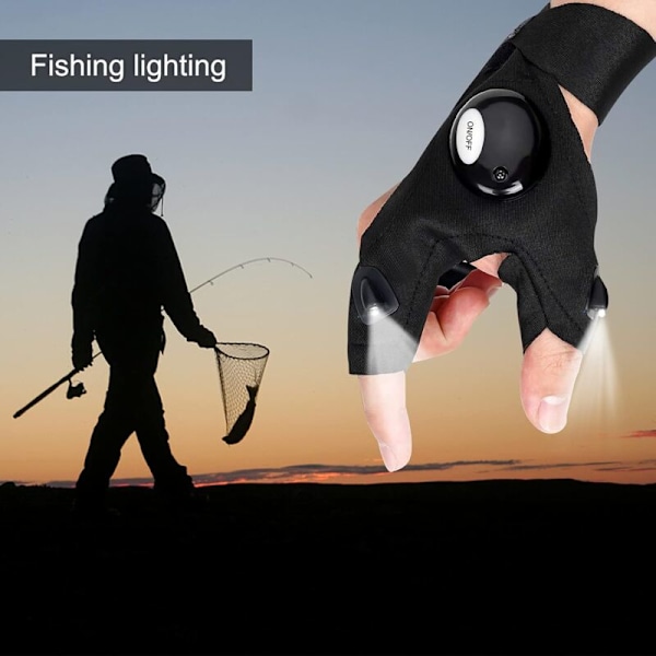 Farsdagsgaver til faren til datteren til hennes sønn lommelampehansker med gadget LED som fiske, campingplass, fotturer, reparasjon, gaver til menns bursdag