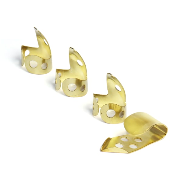 3 pekfinger + 1 tumgrepp - Metall/Guld - Justerbar
