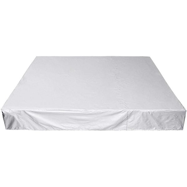 Protective Cover for Spa, Hot Tub, Swimming Pool, Bathtub, Oxford Cloth Spa Cover for Outdoor Garden, Dustproof, Waterproof, Anti-UV, Silver 244*244*