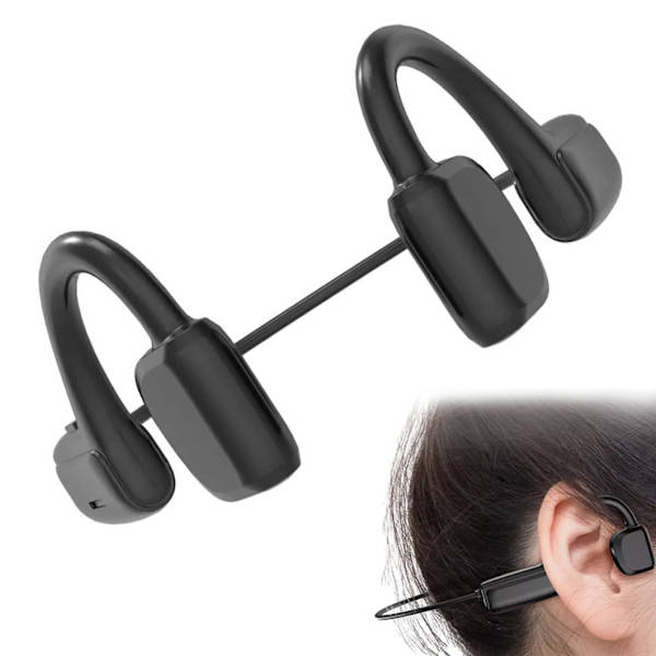 Åben øre svedtæt headset til sport løb sort til elektronik brug