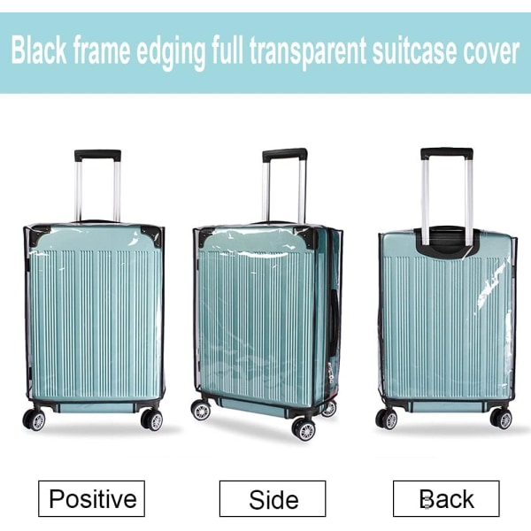 Bagagebetræk til 24 tommer kuffert, bagagebeskytter, transparent