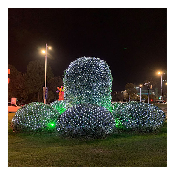 3 x 2 m LED Lysnett for Julepynt, Fest, Innendørs, 8 Lysendrende Programmer, Fe-Tau Lys Vanntette Romantiske Juledekorasjoner, Hvit