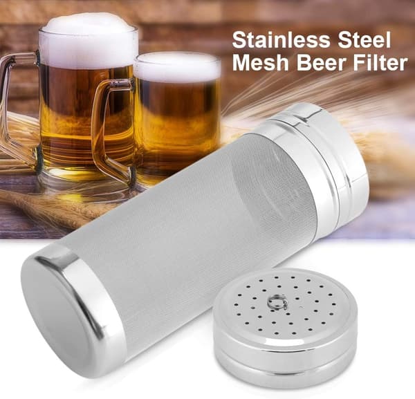 300μm Si-Filter i Rustfrit Stål Hop Mesh Filter til Hjemmebrygning, 7×18㎝