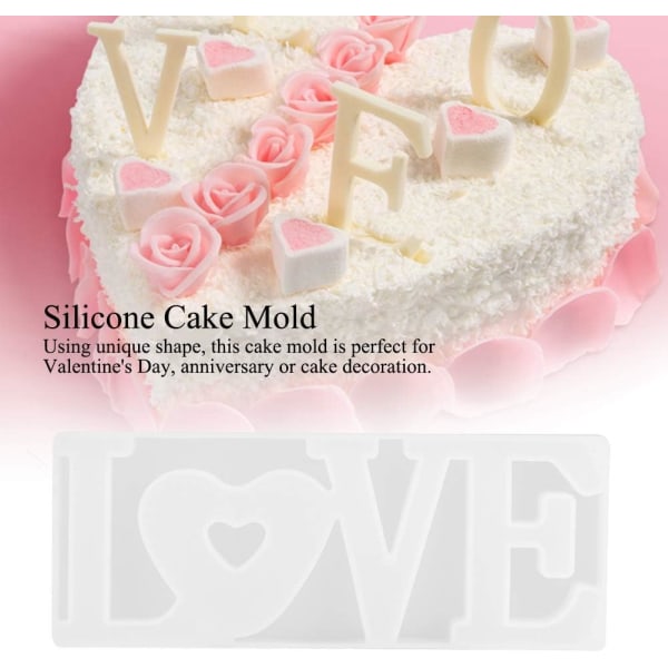 Silikone bageform engelsk bogstav LOVE ornament