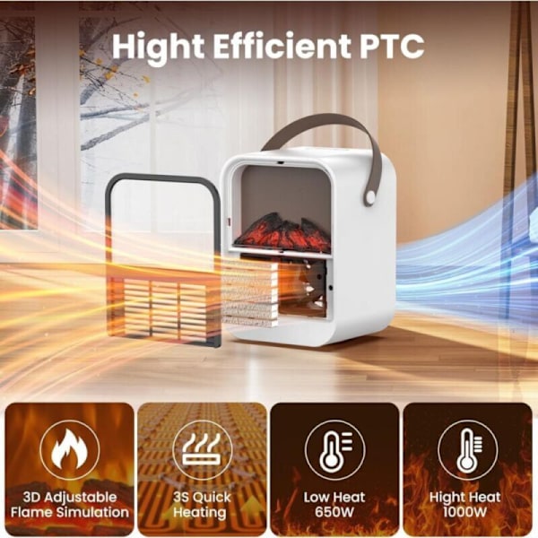 Actoint varme, Badeværelse Radiatorer, Baseret Mini Varme, PTC 1000W Keramisk Radiator med hurtig opvarmning, Bærbar Keramisk Appoint COMFORT COM