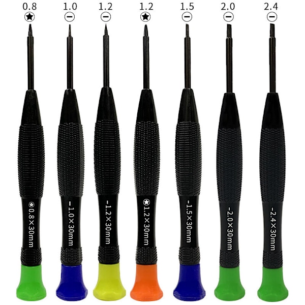 18 stk. Mini Magnetisk Torx Skruetrækkersæt Phillips Flad Hoved Skruetrækker med T2 T3 T4 T5 T6 T7 T8 T9 T10 til Xbox, Computer, Telefon, Ur, Juveler