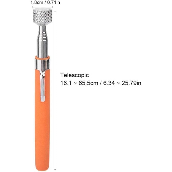 Teleskopisk Magnetisk Oppsamlingsverktøy Bærbar Teleskopisk Magnet Magnetisk Penn Oppsamlingsverktøy for Skruer Muttere Pinner, 16.11.6cm