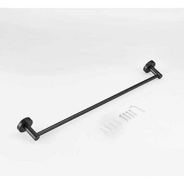 40 cm väggmonterad handdukshållare för badrum eller kök, svart