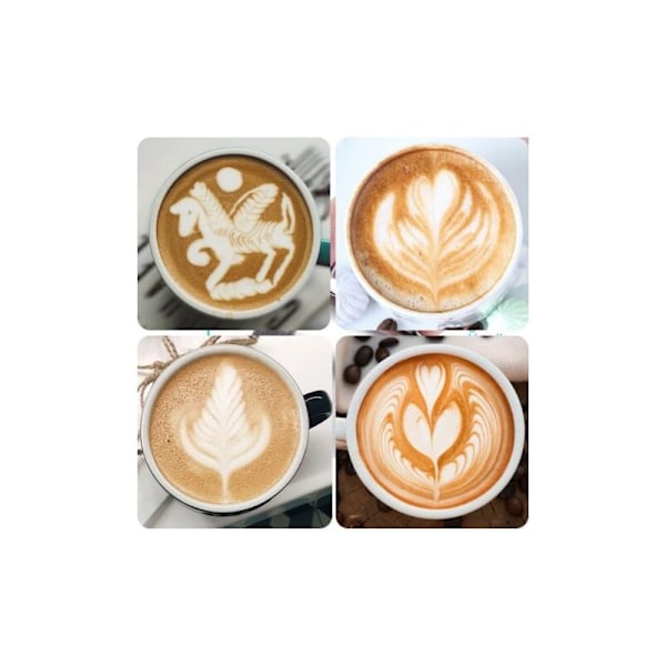 Melkeskummekanne, 304 rustfritt stål melkeskummekanne, 350ml dampkanne, dampkanne for kaffe, cappuccino, barista, melkekanne m