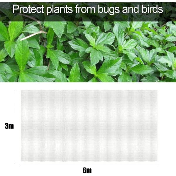 Havebeskyttelse mod insekter, grøntsagsbeskyttelse mod insekter, insektnet, havebeskyttelse mod insekter, insektbeskyttelsesnet, insektnet (3 * 6)