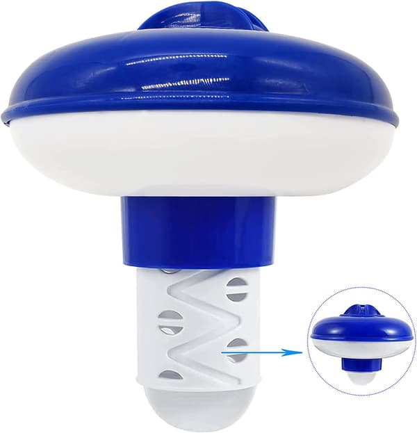 Klor Dispenser, Flydende Klor Dispenser Klor Float til Spa Pool, Strækbar Tablet Dispenser Klor Dispenser (5 Tommer)