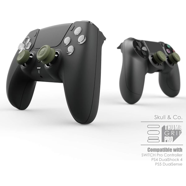 3 par (6 stk.) - Sort tommelgrebssæt, joystick-hætte, analog stick-hætte til Nintendo Switch Pro-controller  PS5 / PS4 / Slim/Pro-controller