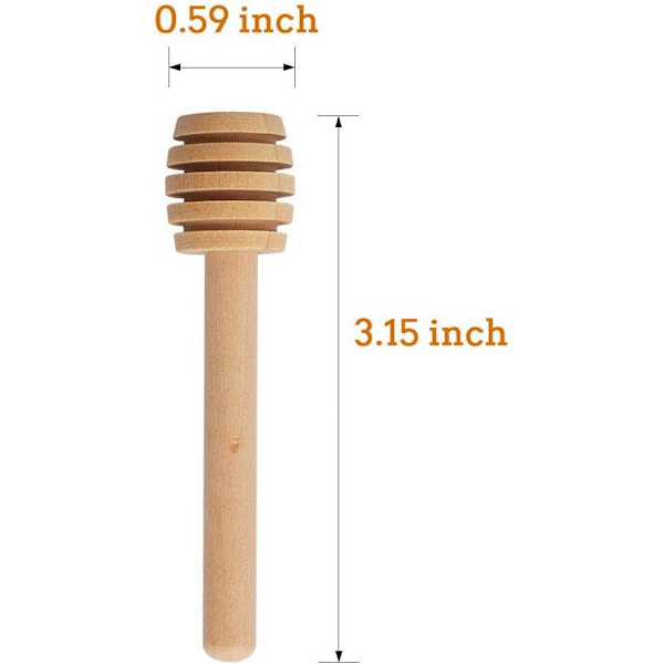 100 stk. 8 cm mini træ honningskeer honningpind omrøringsstang