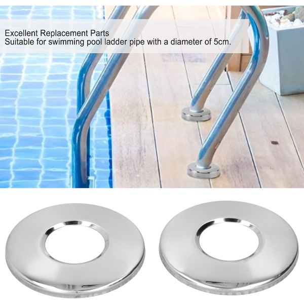 1,7 tum 2 stycken pool stege täckplatta för stege slang pool ledstång ersättning