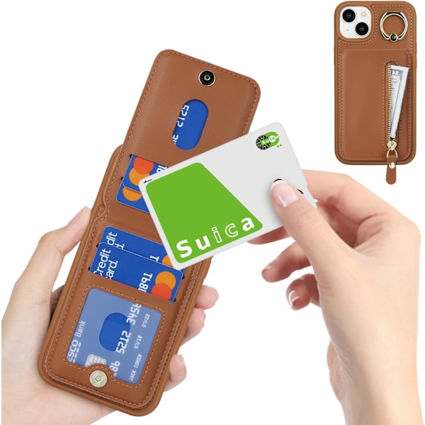 iPhone 13 Læder Cover - Lysebrun