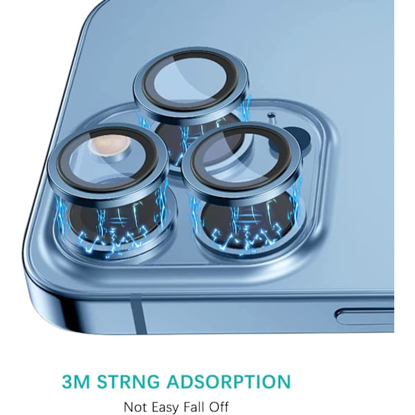 Bakre kameraskydd kompatibel med iPhone 14 Pro/14 Pro Max, HD Anti Scratch Härdat glas Mobiltelefonsskydd, Linsfodral för iPhone 14