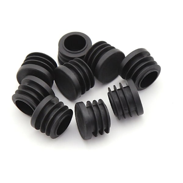 Rund Plastikprop, 20 stk. Sort Rør Endeprop Stol Prop Møbel Glide/Ben Rør Indsats Dækning 25mm