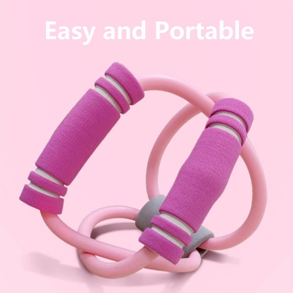 4 stycken 8-formade dragrep bröst expander pilates lyft elastisk träningsbälte elasticitet bälte sträckband yoga fitnessutrustning