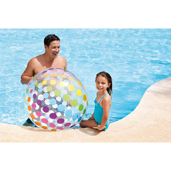 Uppblåsbara strandbollar (107 cm), strandbollar, bulk poolbollar rosa strandbollar vuxna barn sommar poolpartyleksaker med uppblåsbara sommarstrandgåvor