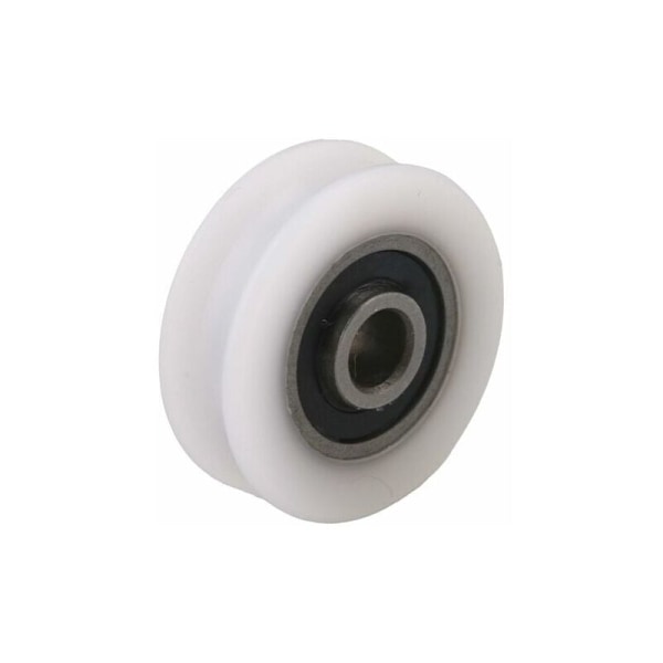 4 stk. 4x20x6,5x7,4mm Hvid Indvendig Dia 4MM U-rille Nylon Remhjul til Skydedør-