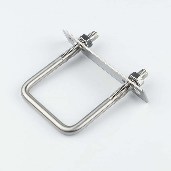 Neliö U-pultit 1-5/8 \"(40mm) Sisäleveys 304 Ruostumaton teräs M8 2kpl runkomuttereilla 2kpl