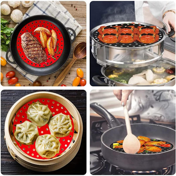 2 stk. silikone airfryer gryde cirkulær, 19,6 cm