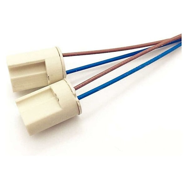 10 Stk. G9 Keramisk Lampeholder, Halogenlamper Keramisk Konnektor Sokkel, G9 Lampeholder 250V G9 Sokkel Keramisk Lys Lampeholder
