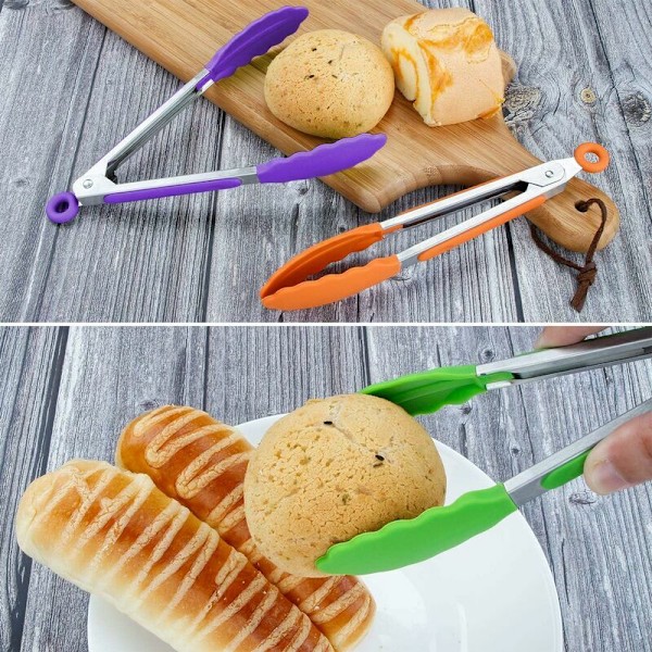 Sæt med mini silikone serveringstænger 17,8 cm 7 TOMMER 9 farver.