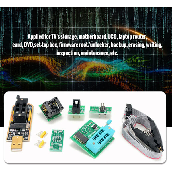 CH341A SOP8/16ft BIOS Clip Programmeringskit Fullversion